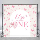 Aperturee - Aperturee Bow Just Wanna Be One Custom Name Birthday Backdrop